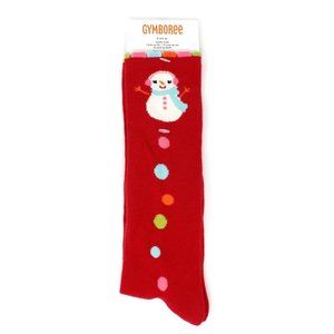 NWT Gymboree red snowman knee socks Cozy Cutie crimson 8 & Up